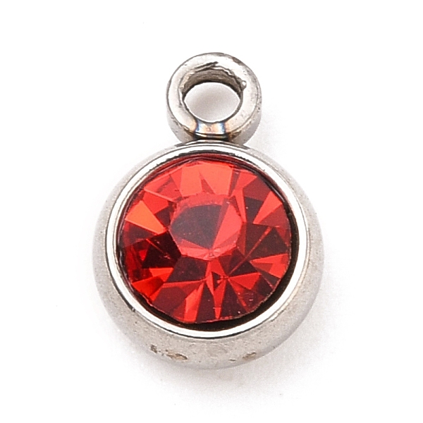 PandaHall 304 Stainless Steel Charms, with Acrylic Rhinestone, Birthstone Charms, Faceted, Flat Round, Stainless Steel Color, Siam..., Red
PandaHall 304 Stainless Steel Charms, with Acrylic Rhinestone, Birthstone Charms, Faceted, Flat Round, Stainless Steel Color, Siam..., Red