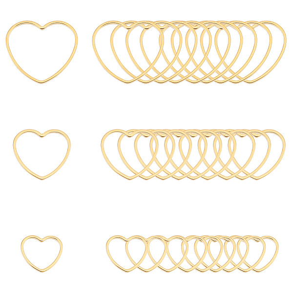 PandaHall Unicraftale 30Pcs 3 Style 304 Stainless Steel Linking Rings, Heart, Golden, 10.5~18x12~19.5x1mm, 10pcs/style 304 Stainless Steel...
PandaHall Unicraftale 30Pcs 3 Style 304 Stainless Steel Linking Rings, Heart, Golden, 10.5~18x12~19.5x1mm, 10pcs/style 304 Stainless Steel...