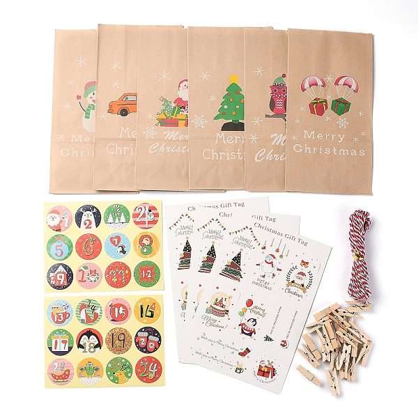 PandaHall Christmas Theme Paper Bags, with Labels, Paster, Hemp Rope, and Wooden Clip, Sweets Gifts Bags for Christmas Decorate, Mixed Color..., Multicolor
PandaHall Christmas Theme Paper Bags, with Labels, Paster, Hemp Rope, and Wooden Clip, Sweets Gifts Bags for Christmas Decorate, Mixed Color..., Multicolor