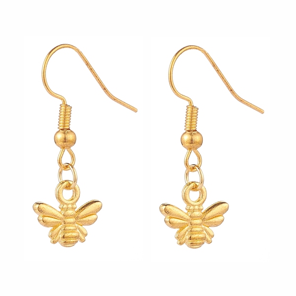 PandaHall Bee Charm Dangle Earrings, Insect Brass Earrings for Women, Golden, 28mm, Pin: 0.5mm Alloy
PandaHall Bee Charm Dangle Earrings, Insect Brass Earrings for Women, Golden, 28mm, Pin: 0.5mm Alloy