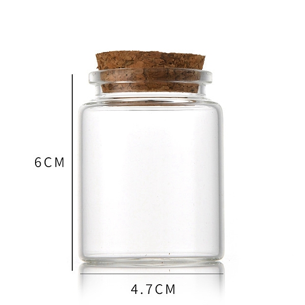 PandaHall Glass Bottle, with Cork Plug, Wishing Bottle, Column, Clear, 4.7x6cm, Capacity: 60ml(2.03fl. oz) Glass Column Clear
PandaHall Glass Bottle, with Cork Plug, Wishing Bottle, Column, Clear, 4.7x6cm, Capacity: 60ml(2.03fl. oz) Glass Column Clear