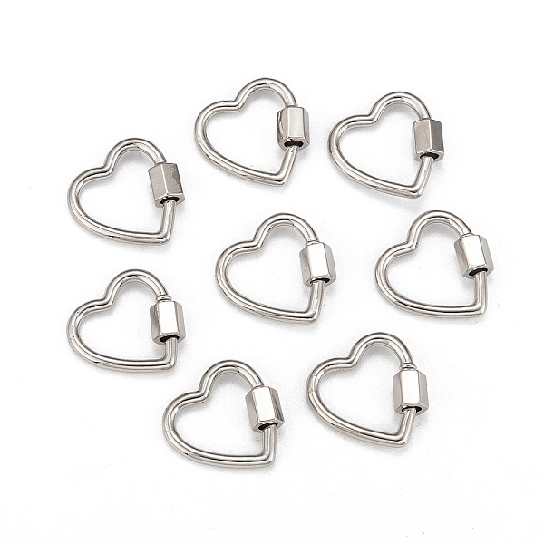 PandaHall Brass Screw Carabiner Lock Charms, for Necklaces Making, Heart, Platinum, 18.5x18.5x2mm, Screw: 6x5.5mm Brass Heart
PandaHall Brass Screw Carabiner Lock Charms, for Necklaces Making, Heart, Platinum, 18.5x18.5x2mm, Screw: 6x5.5mm Brass Heart