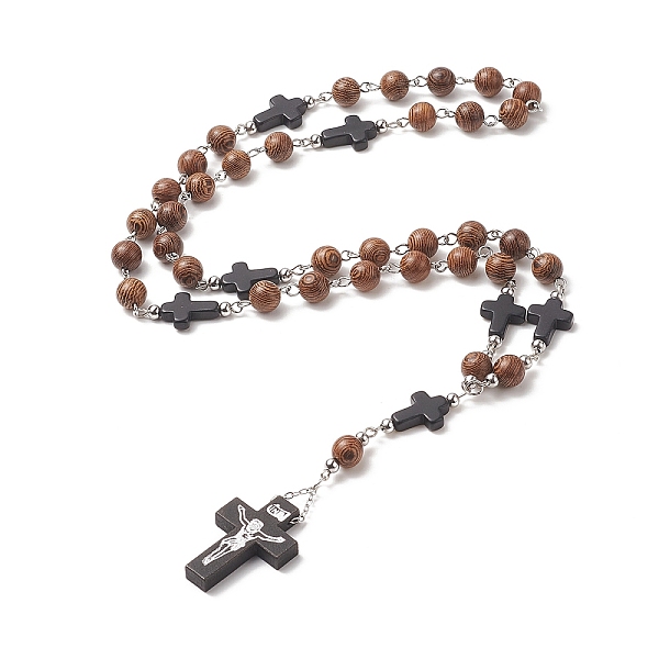 PandaHall Natural Wood Rosary Bead Necklace, Synthetic Turquoise Cross Pendant Necklace for Women, Sienna, 25.20 inch(64cm) Synthetic..., Brown
PandaHall Natural Wood Rosary Bead Necklace, Synthetic Turquoise Cross Pendant Necklace for Women, Sienna, 25.20 inch(64cm) Synthetic..., Brown