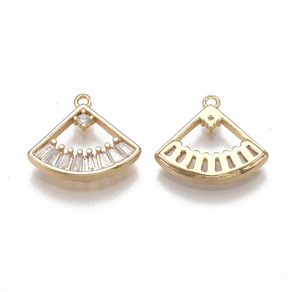 PandaHall Brass Micro Pave Cubic Zirconia Charms, Nickel Free, Real 18K Gold Plated, Fan, Clear, 11.5x13x2mm, Hole: 0.9mm Brass+Cubic...
PandaHall Brass Micro Pave Cubic Zirconia Charms, Nickel Free, Real 18K Gold Plated, Fan, Clear, 11.5x13x2mm, Hole: 0.9mm Brass+Cubic...