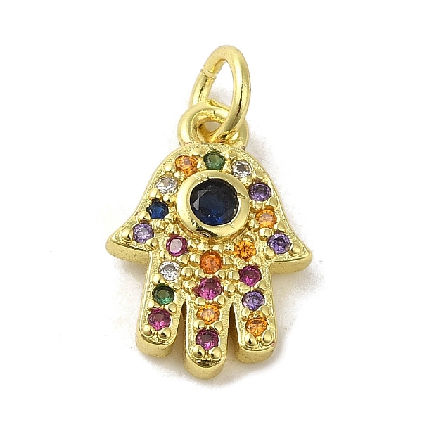 PandaHall Brass Micro Pave Cubic Zirconia Charms, Real 18K Gold Plated, Hamsa Hand Charms, Colorful, 14.5x10x2.5mm, Hole: 3mm Brass+Cubic...
PandaHall Brass Micro Pave Cubic Zirconia Charms, Real 18K Gold Plated, Hamsa Hand Charms, Colorful, 14.5x10x2.5mm, Hole: 3mm Brass+Cubic...