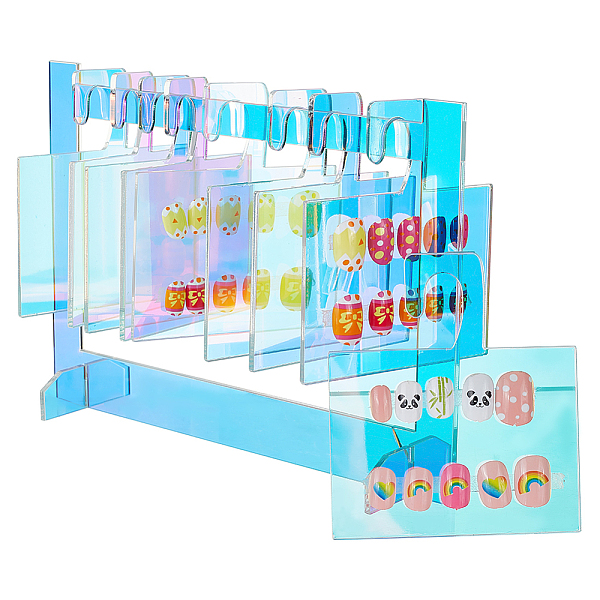 PandaHall 1 Set Acrylic Nail Art Display Boards, False Nail Sample Display Stand with 10Pcs Hanging Hooks, Colorful, 8x19x13.5cm Acrylic
PandaHall 1 Set Acrylic Nail Art Display Boards, False Nail Sample Display Stand with 10Pcs Hanging Hooks, Colorful, 8x19x13.5cm Acrylic