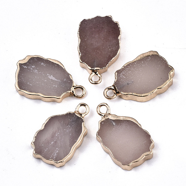 PandaHall Natural Pink Aventurine Pendants, with Light Gold Plated Edge and Iron Loop, Nuggets, 19~21x12x3mm, Hole: 1.6mm Pink Aventurine...
PandaHall Natural Pink Aventurine Pendants, with Light Gold Plated Edge and Iron Loop, Nuggets, 19~21x12x3mm, Hole: 1.6mm Pink Aventurine...