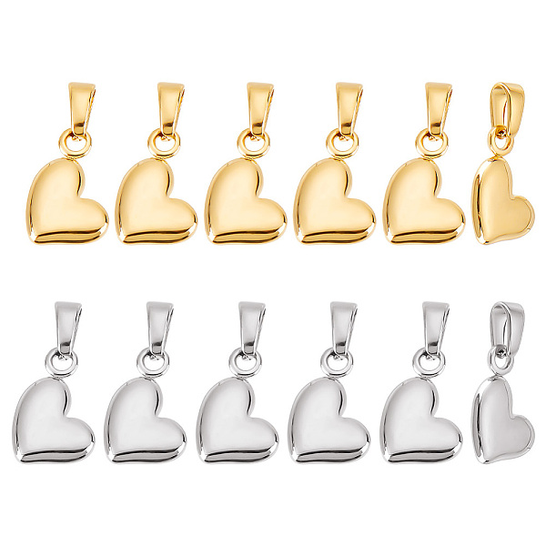 PandaHall GOMAKERER 12Pcs 2 Colors 304 Stainless Steel Charms, Puffed Heart, Mixed Color, 14x10x3mm, Hole: 6x2.5mm, 6pcs/color 304 Stainless...
PandaHall GOMAKERER 12Pcs 2 Colors 304 Stainless Steel Charms, Puffed Heart, Mixed Color, 14x10x3mm, Hole: 6x2.5mm, 6pcs/color 304 Stainless...