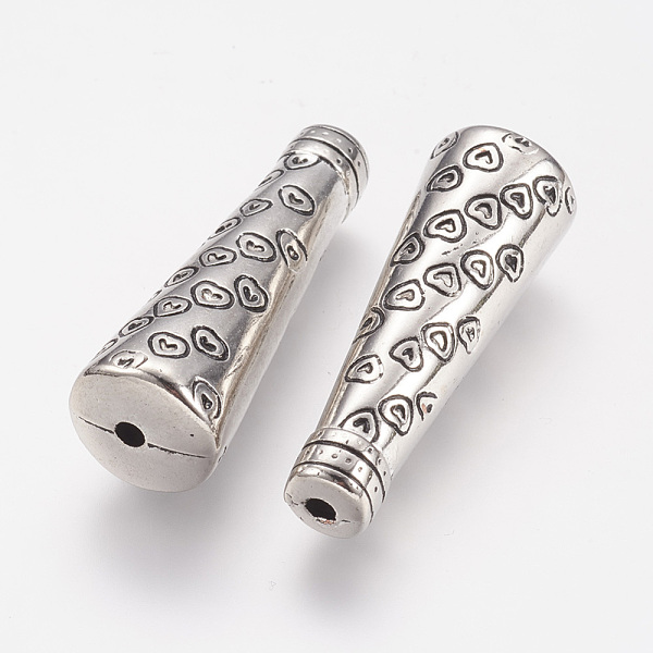 PandaHall CCB Plastic Beads, Cone with Heart, Antique Silver, 40.5x14mm, Hole: 2.5mm Plastic Cone
PandaHall CCB Plastic Beads, Cone with Heart, Antique Silver, 40.5x14mm, Hole: 2.5mm Plastic Cone