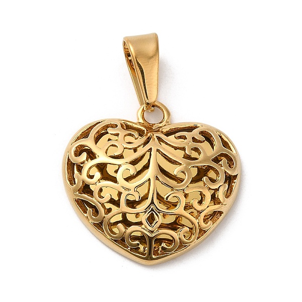 PandaHall Vacuum Plating 304 Stainless Steel Pendants, Long-Lasting Plated, Hollow, Heart Charm, Golden, 24.5x25.5x6.5mm, Hole: 9.5x4.6mm...
PandaHall Vacuum Plating 304 Stainless Steel Pendants, Long-Lasting Plated, Hollow, Heart Charm, Golden, 24.5x25.5x6.5mm, Hole: 9.5x4.6mm...