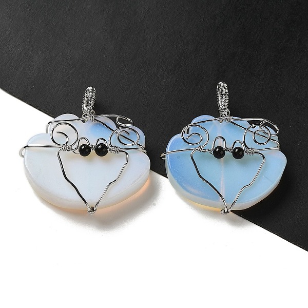 PandaHall Opalite Copper Wire Wrapped Pendants, Cloud Charms, Rack Plating, Platinum, 47~49x44.5~46x13~13.5mm, Hole: 6~7.5x4.5~5mm Opalite...
PandaHall Opalite Copper Wire Wrapped Pendants, Cloud Charms, Rack Plating, Platinum, 47~49x44.5~46x13~13.5mm, Hole: 6~7.5x4.5~5mm Opalite...