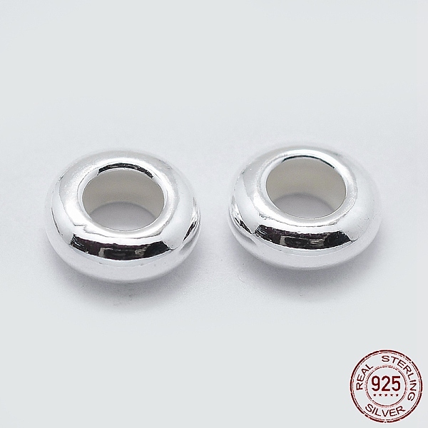 PandaHall Sterling Silver Spacer Beads, Rondelle, Silver, 6x2.5mm, Hole: 3mm Sterling Silver Rondelle
PandaHall Sterling Silver Spacer Beads, Rondelle, Silver, 6x2.5mm, Hole: 3mm Sterling Silver Rondelle