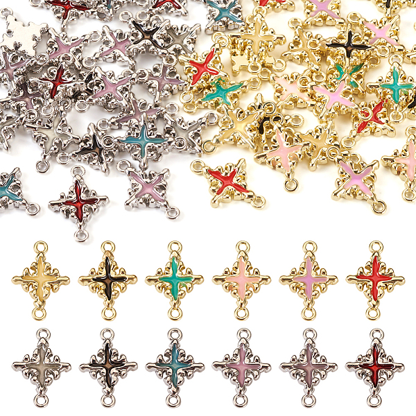 PandaHall 48Pcs 12 Styles Rack Plating Alloy Enamel Connector Charms, Platinum & Light Gold, Religion Cross Links, Mixed Color, 21x15x2.5mm..., Multicolor
PandaHall 48Pcs 12 Styles Rack Plating Alloy Enamel Connector Charms, Platinum & Light Gold, Religion Cross Links, Mixed Color, 21x15x2.5mm..., Multicolor