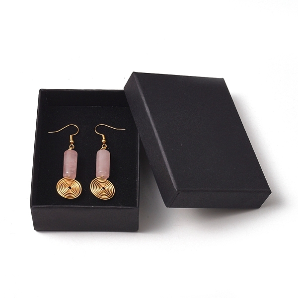 PandaHall Bohemia Style Natural Rose Quartz Dangle Earrings, with Golden Plated Brass Earring Hooks & Copper Wire, Rectangle Cardboard...
PandaHall Bohemia Style Natural Rose Quartz Dangle Earrings, with Golden Plated Brass Earring Hooks & Copper Wire, Rectangle Cardboard...