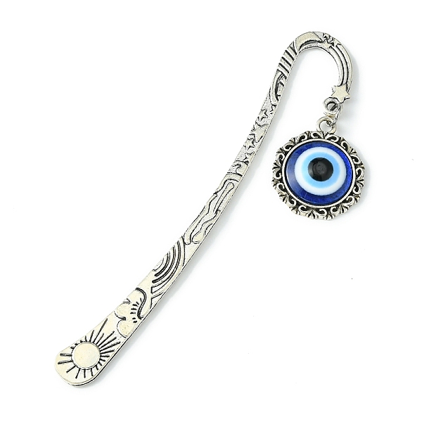 PandaHall Resin Evil Eye Pendant Bookmarks, Flower Pattern Tibetan Style Alloy Hook Bookmark, Antique Silver, 122mm Resin Evil Eye Blue
PandaHall Resin Evil Eye Pendant Bookmarks, Flower Pattern Tibetan Style Alloy Hook Bookmark, Antique Silver, 122mm Resin Evil Eye Blue
