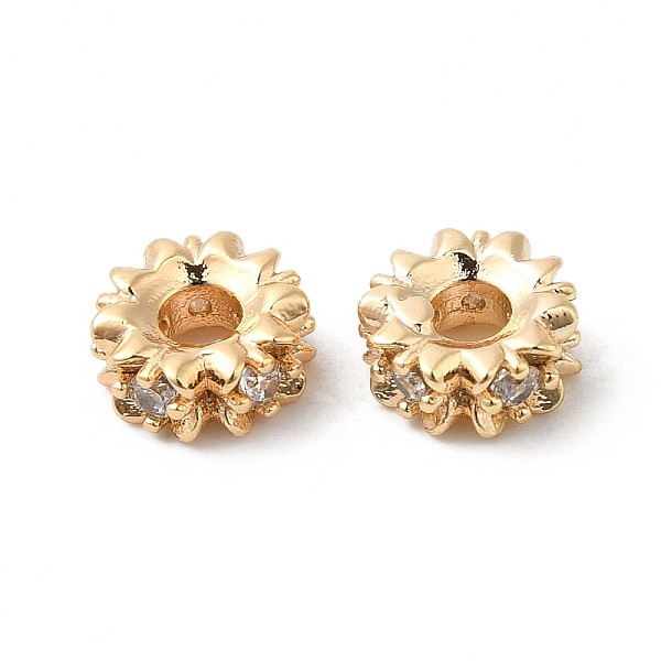 PandaHall Brass Micro Pave Cubic Zirconia Spacer Beads, Flat Round, Real 18K Gold Plated, 6x2.5mm, Hole: 2mm Brass+Cubic Zirconia Flat Round..., Clear
PandaHall Brass Micro Pave Cubic Zirconia Spacer Beads, Flat Round, Real 18K Gold Plated, 6x2.5mm, Hole: 2mm Brass+Cubic Zirconia Flat Round..., Clear