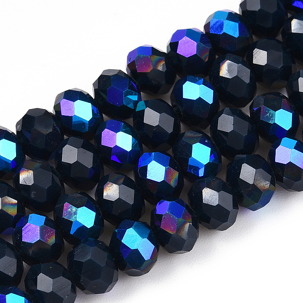 PandaHall Electroplate Opaque Solid Color Glass Beads Strands, Half Rainbow Plated, Faceted, Rondelle, Prussian Blue, 8x6mm, Hole: 1mm...
PandaHall Electroplate Opaque Solid Color Glass Beads Strands, Half Rainbow Plated, Faceted, Rondelle, Prussian Blue, 8x6mm, Hole: 1mm...