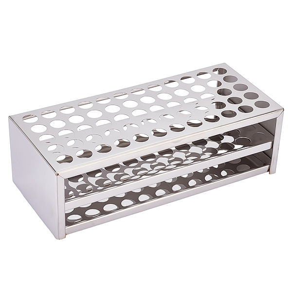 PandaHall 60-Hole 304 Stainless Steel Test Tube Display Stands, Multi-functional Holder Rack, Rectangle, Stainless Steel Color, 220x98x68mm...
PandaHall 60-Hole 304 Stainless Steel Test Tube Display Stands, Multi-functional Holder Rack, Rectangle, Stainless Steel Color, 220x98x68mm...