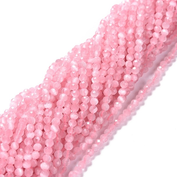 PandaHall Cat Eye Beads Strands, Round, Faceted, Pink, 3mm, Hole: 0.2mm, 14.17 inch(36cm), 122pcs/strand Glass Round Pink
PandaHall Cat Eye Beads Strands, Round, Faceted, Pink, 3mm, Hole: 0.2mm, 14.17 inch(36cm), 122pcs/strand Glass Round Pink