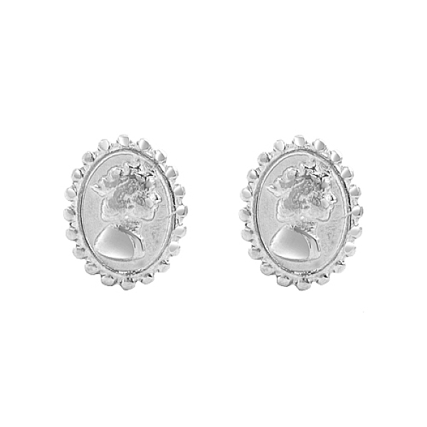 PandaHall 304 Stainless Steel Stud Earrings for Women, Oval with Human, Stainless Steel Color, 10x8mm 304 Stainless Steel Oval
PandaHall 304 Stainless Steel Stud Earrings for Women, Oval with Human, Stainless Steel Color, 10x8mm 304 Stainless Steel Oval