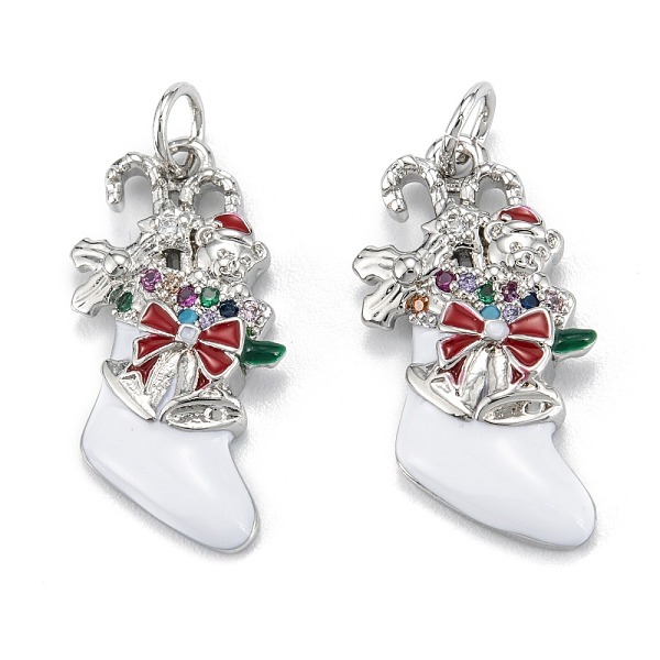 PandaHall Christmas Themed Brass Micro Pave Cubic Zirconia Pendants, with Enamel and Jump Ring, Long-Lasting Plated, Christmas Sock, Real...
PandaHall Christmas Themed Brass Micro Pave Cubic Zirconia Pendants, with Enamel and Jump Ring, Long-Lasting Plated, Christmas Sock, Real...
