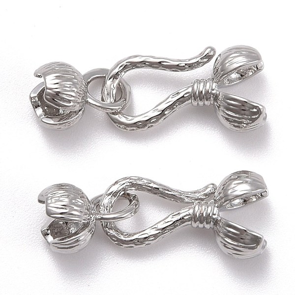PandaHall Locking Double Brass Bead Tips, Calotte Ends with Loops, Clamshell Knot Covers, Platinum, 13.5x7mm, Inner Diameter: 5mm, 8x6x5.5mm...
PandaHall Locking Double Brass Bead Tips, Calotte Ends with Loops, Clamshell Knot Covers, Platinum, 13.5x7mm, Inner Diameter: 5mm, 8x6x5.5mm...