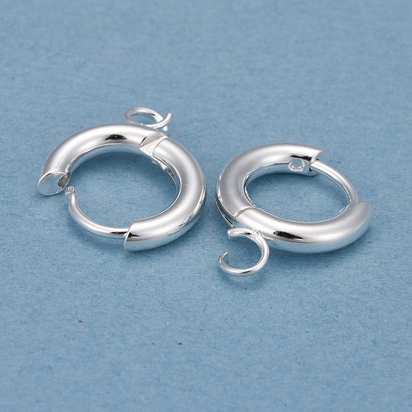 PandaHall 201 Stainless Steel Huggie Hoop Earring Findings, with Horizontal Loop and 316 Surgical Stainless Steel Pin, Silver, 16x13.5x2.5mm...
PandaHall 201 Stainless Steel Huggie Hoop Earring Findings, with Horizontal Loop and 316 Surgical Stainless Steel Pin, Silver, 16x13.5x2.5mm...