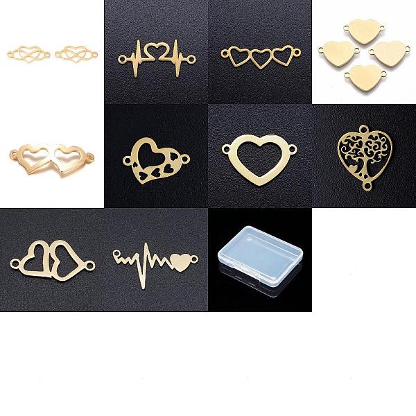 PandaHall 20Pcs 10 Styles 201 & 304 Stainless Steel Connector Charams, Manual Polishing, Polyamory Links, Manual Polishing, Heart, Real 18K...
PandaHall 20Pcs 10 Styles 201 & 304 Stainless Steel Connector Charams, Manual Polishing, Polyamory Links, Manual Polishing, Heart, Real 18K...