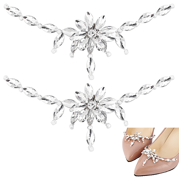 PandaHall AHADERMAKER 1 Pair Flower Crystal Rhinestone Wedding Shoe Decorations, Iron Detachable Shoe Buckle Clips, Platinum, 65x117x9mm...
PandaHall AHADERMAKER 1 Pair Flower Crystal Rhinestone Wedding Shoe Decorations, Iron Detachable Shoe Buckle Clips, Platinum, 65x117x9mm...