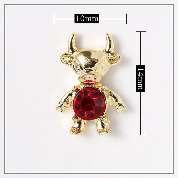 PandaHall Glass Rhinestones Cabochons, Nail Art Decoration Accessories, with Light Gold Plated Alloy Findings, Cow, Light Siam..., Red
PandaHall Glass Rhinestones Cabochons, Nail Art Decoration Accessories, with Light Gold Plated Alloy Findings, Cow, Light Siam..., Red