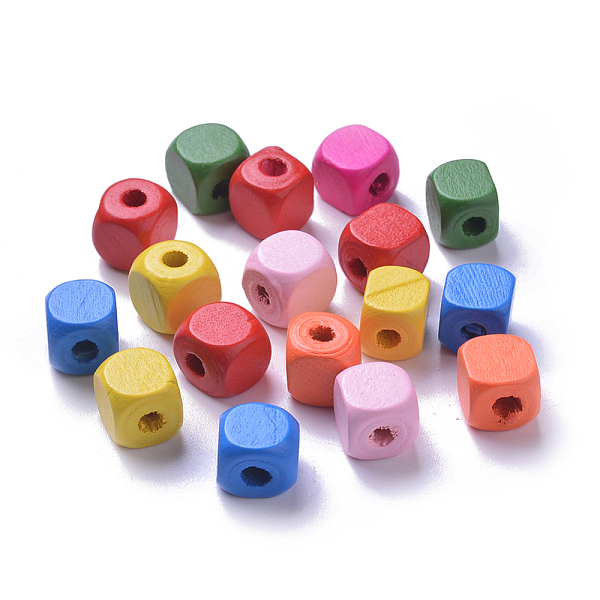 PandaHall Dyed Natural Wood Beads, Cube, Mixed Color, 10x10x10mm, Hole: 3.5mm, about 925pcs/500g Wood Cube Multicolor
PandaHall Dyed Natural Wood Beads, Cube, Mixed Color, 10x10x10mm, Hole: 3.5mm, about 925pcs/500g Wood Cube Multicolor