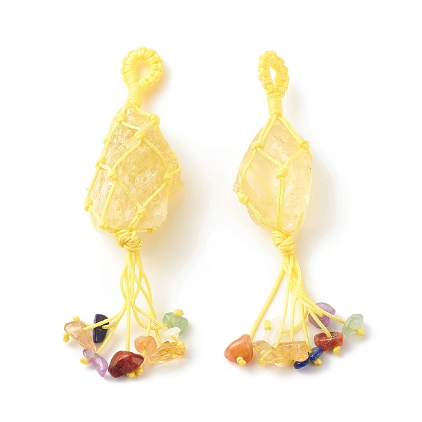 PandaHall Natural Citrine Pendants, with Gemstone Chip Beads and Nylon Threads, Tassel, 98~105x23~27x15~20.5mm, Hole: 5.4x6.3mm Citrine...
PandaHall Natural Citrine Pendants, with Gemstone Chip Beads and Nylon Threads, Tassel, 98~105x23~27x15~20.5mm, Hole: 5.4x6.3mm Citrine...