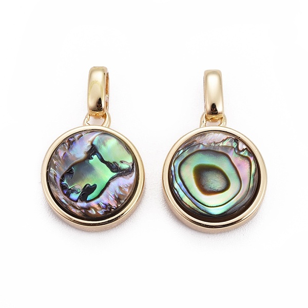 PandaHall Natural Abalone Shell/Paua Shell Pendants, with Brass Findings, Flat Round, Golden, 15x12.5x5mm, Hole: 2mm Paua Shell Flat Round
PandaHall Natural Abalone Shell/Paua Shell Pendants, with Brass Findings, Flat Round, Golden, 15x12.5x5mm, Hole: 2mm Paua Shell Flat Round