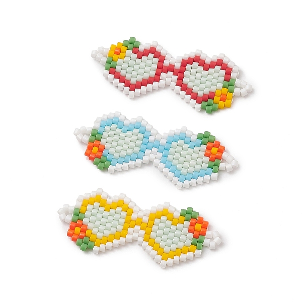 PandaHall 3Pcs 3 Color Handmade MIYUKI Japanese Seed Loom Pattern Seed Beads, Double Heart Link Connectors, Mixed Color, 15x37x1.8mm, Hole..., Multicolor
PandaHall 3Pcs 3 Color Handmade MIYUKI Japanese Seed Loom Pattern Seed Beads, Double Heart Link Connectors, Mixed Color, 15x37x1.8mm, Hole..., Multicolor