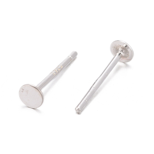 PandaHall 925 Sterling Silver Flat Pad Ear Stud Findings, Earring Posts, with 925 Stamp, Silver, 11.5x3mm, Pin: 0.7mm Sterling Silver Round
PandaHall 925 Sterling Silver Flat Pad Ear Stud Findings, Earring Posts, with 925 Stamp, Silver, 11.5x3mm, Pin: 0.7mm Sterling Silver Round