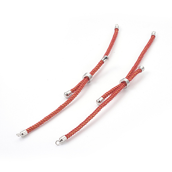 PandaHall Adjustable Nylon Cord Slider Bracelet Making, with Brass Findings, Long-Lasting Plated, Real Platinum Plated, Red, 8-5/8 inch...
PandaHall Adjustable Nylon Cord Slider Bracelet Making, with Brass Findings, Long-Lasting Plated, Real Platinum Plated, Red, 8-5/8 inch...