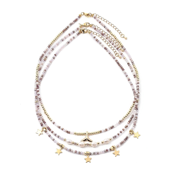 PandaHall Beaded Necklaces & Pendant Necklace Sets, with Brass Beads & Whale Tail Pendant, Natural Pearl Beads, Glass Beads, 304 Stainless..., Purple
PandaHall Beaded Necklaces & Pendant Necklace Sets, with Brass Beads & Whale Tail Pendant, Natural Pearl Beads, Glass Beads, 304 Stainless..., Purple