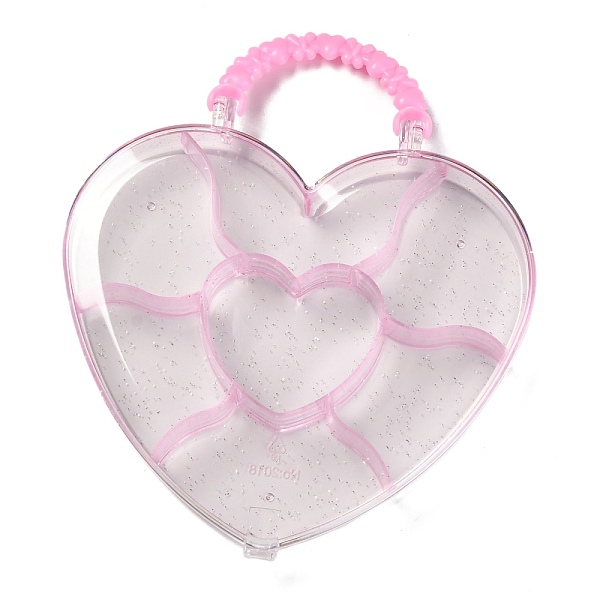 PandaHall Heart Plastic Jewelry Boxes, 7 Grids with Plastic Beads Handle, Transparent Cover, Pink, 13.7x14.2x2.2cm, 7 compartments/box...
PandaHall Heart Plastic Jewelry Boxes, 7 Grids with Plastic Beads Handle, Transparent Cover, Pink, 13.7x14.2x2.2cm, 7 compartments/box...