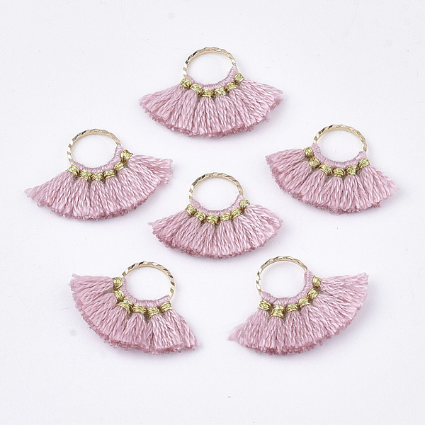 PandaHall Polycotton(Polyester Cotton) Tassel Pendants Decorations, with Brass Findings, Fan Shape, Golden, Flamingo, 14~15x20~22x1.5mm..., Pink
PandaHall Polycotton(Polyester Cotton) Tassel Pendants Decorations, with Brass Findings, Fan Shape, Golden, Flamingo, 14~15x20~22x1.5mm..., Pink