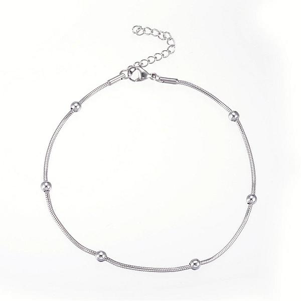 PandaHall 304 Stainless Steel Bracelets, with Lobster Clasps, Snake Chain Bracelets, Stainless Steel Color, 235x1.5mm(9-1/4 inchx1/8 inch)...
PandaHall 304 Stainless Steel Bracelets, with Lobster Clasps, Snake Chain Bracelets, Stainless Steel Color, 235x1.5mm(9-1/4 inchx1/8 inch)...