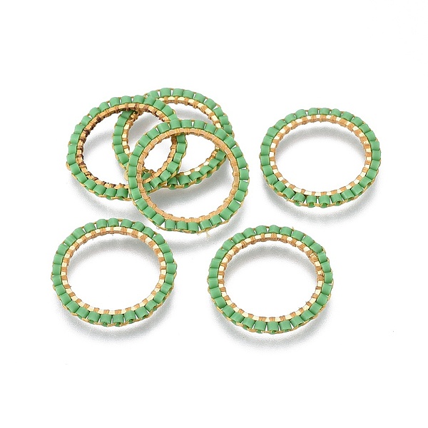 PandaHall MIYUKI & TOHO Handmade Japanese Seed Beads, with Golden Plated 304 Stainless Steel Link Rings, Loom Pattern, Ring/Circle, Medium..., Green
PandaHall MIYUKI & TOHO Handmade Japanese Seed Beads, with Golden Plated 304 Stainless Steel Link Rings, Loom Pattern, Ring/Circle, Medium..., Green