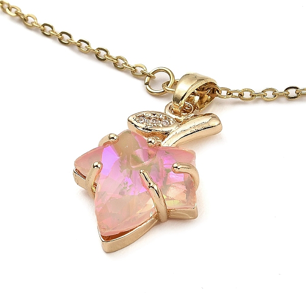 PandaHall Maple Leaf Light Gold Brass Micro Pave Cubic Zirconia Pendant Necklaces, with Glass, Pink, 16.22 inch(41.2cm) Brass Leaf Pink
PandaHall Maple Leaf Light Gold Brass Micro Pave Cubic Zirconia Pendant Necklaces, with Glass, Pink, 16.22 inch(41.2cm) Brass Leaf Pink