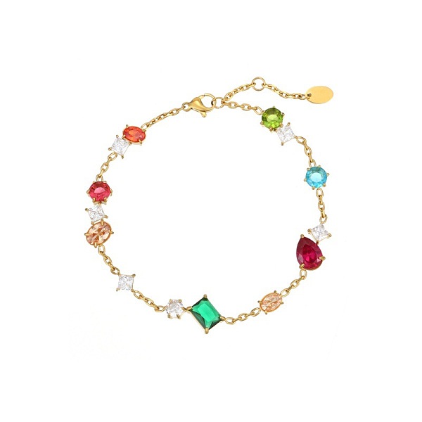 PandaHall Elegant European Stainless Steel Pave Colorful Cubic Zirconia Link Bracelets for Women Cubic Zirconia
PandaHall Elegant European Stainless Steel Pave Colorful Cubic Zirconia Link Bracelets for Women Cubic Zirconia