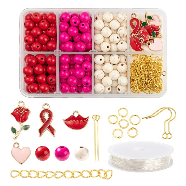 PandaHall DIY Jewelry Set Making Kits for Valentine's Day, Including Synthetic Turquoise Beads, Alloy Enamel Pendants, Iron Earring Hooks &..., Multicolor
PandaHall DIY Jewelry Set Making Kits for Valentine's Day, Including Synthetic Turquoise Beads, Alloy Enamel Pendants, Iron Earring Hooks &..., Multicolor