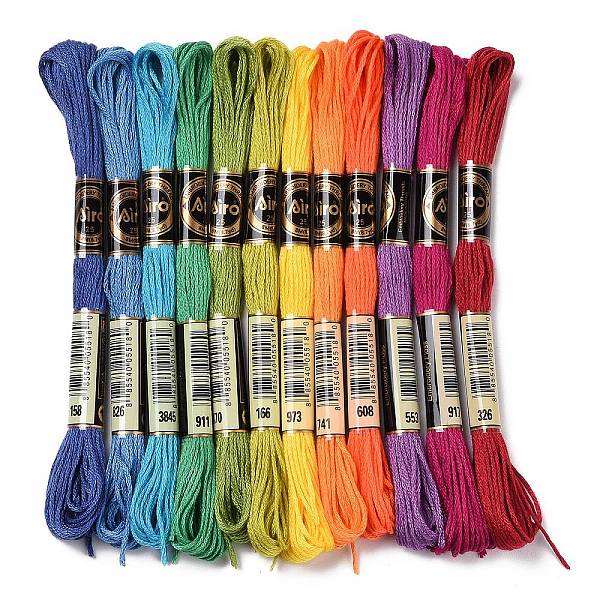 PandaHall 12 Skeins 12 Colors 6-Ply Polyester Embroidery Floss, Cross Stitch Threads, Rainbow Color, Mixed Color, 0.5mm, about 8.75 Yards..., Multicolor
PandaHall 12 Skeins 12 Colors 6-Ply Polyester Embroidery Floss, Cross Stitch Threads, Rainbow Color, Mixed Color, 0.5mm, about 8.75 Yards..., Multicolor