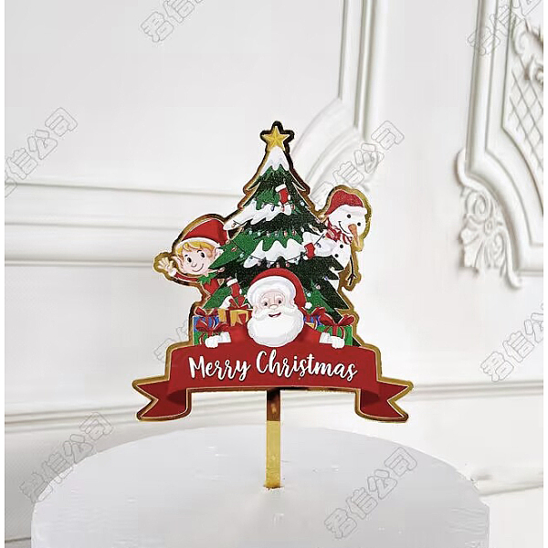 PandaHall Acrylic Cake Toppers, Cake Inserted Cards, Christmas Themed Decorations, Tree & Santa Clus & Word Merry Christmas, Red, 163x97mm...
PandaHall Acrylic Cake Toppers, Cake Inserted Cards, Christmas Themed Decorations, Tree & Santa Clus & Word Merry Christmas, Red, 163x97mm...