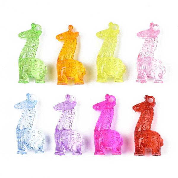 PandaHall Transparent Acrylic Pendants, Giraffe, Mixed Color, 50x24x17.5mm, Hole: 3.5mm, about 60pcs/500g Acrylic Other Animal Multicolor
PandaHall Transparent Acrylic Pendants, Giraffe, Mixed Color, 50x24x17.5mm, Hole: 3.5mm, about 60pcs/500g Acrylic Other Animal Multicolor