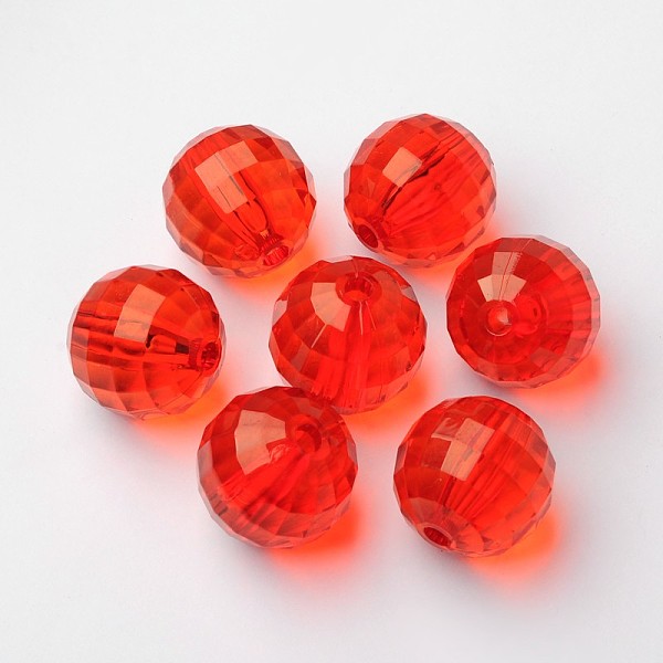 PandaHall Transparent Acrylic Beads, Faceted Round, Red, about 22mm in diameter, hole: 3mm, about 82pcs/500g Acrylic Round Red
PandaHall Transparent Acrylic Beads, Faceted Round, Red, about 22mm in diameter, hole: 3mm, about 82pcs/500g Acrylic Round Red
