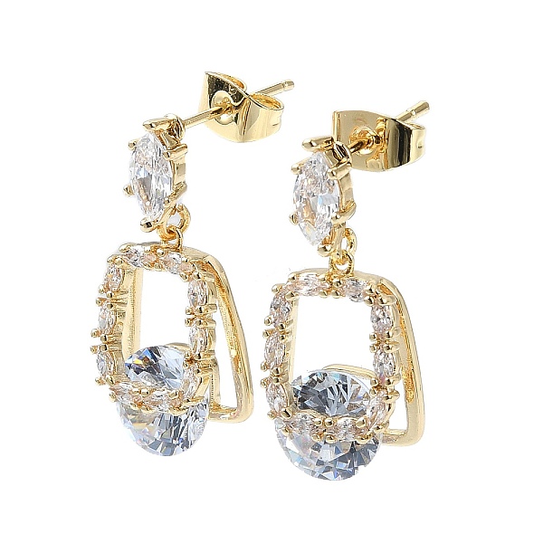 PandaHall Rectangle Brass Micro Pave Cubic Zirconia Dangle Stud Earrings, Long-Lasting Plated, Golden, 25x10mm Cubic Zirconia Rectangle
PandaHall Rectangle Brass Micro Pave Cubic Zirconia Dangle Stud Earrings, Long-Lasting Plated, Golden, 25x10mm Cubic Zirconia Rectangle