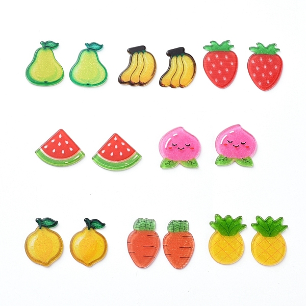PandaHall Plastic Cabochons, with Glitter Powder, Fruits, Mixed Color, 18~25x16~25x2~3mm, about 16pcs/set Plastic Fruit Multicolor
PandaHall Plastic Cabochons, with Glitter Powder, Fruits, Mixed Color, 18~25x16~25x2~3mm, about 16pcs/set Plastic Fruit Multicolor